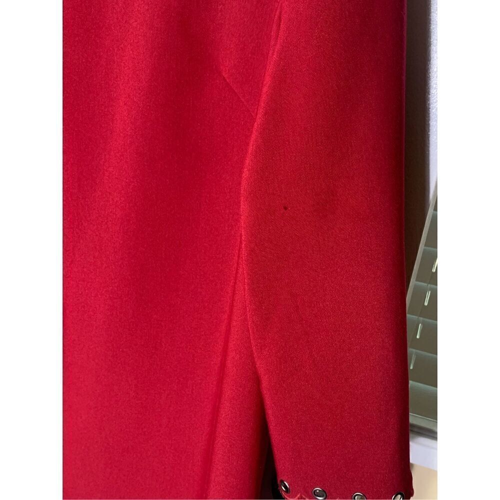 KATE SPADE Red Grommet Scallop Trim Shift Dress Size 10 Lined Summer $298 - Picture 7 of 8